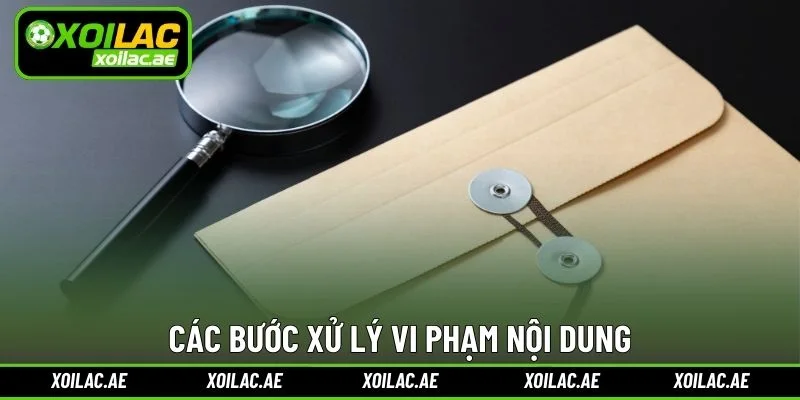 Các bước xử lý vi phạm nội dung