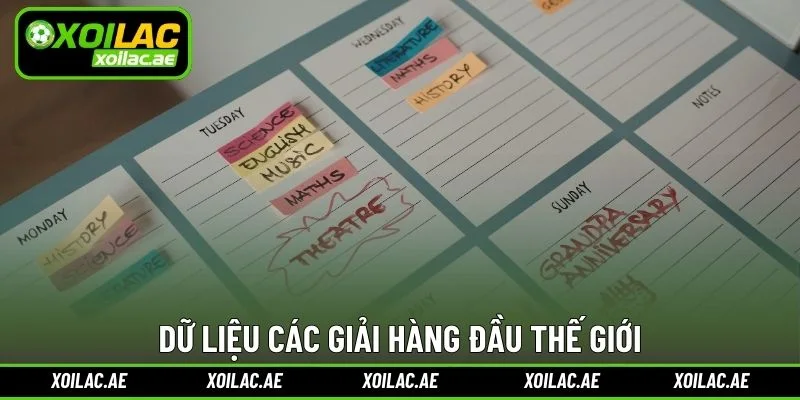 Dữ liệu các giải hàng đầu thế giới